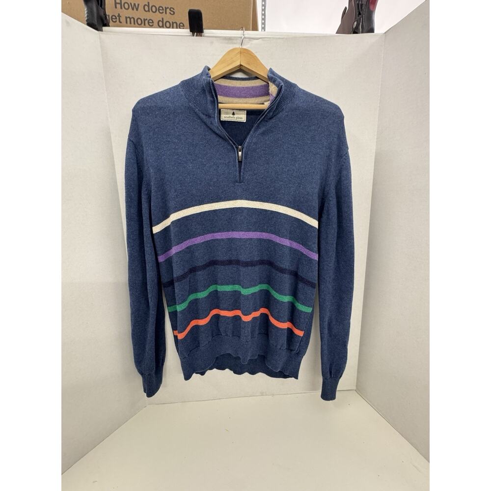 Southern Pines Men’s Quarter Zip Pull Over 100% Cotton Size Medium